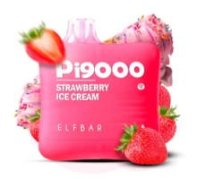 Одноразовая электронная сигарета Elf Bar Pi Strawberry Ice Cream (Клубника Мороженое) (9000 Затяжек)