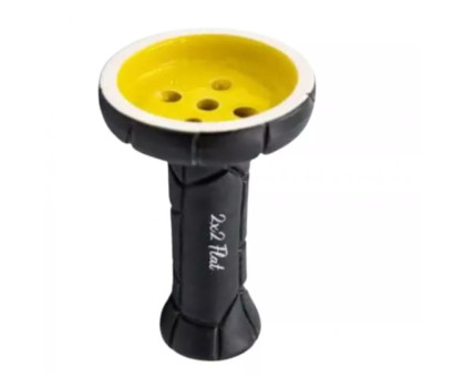Чаша для кальяна 2х2 Flat Turtle Yellow (Жёлтый)