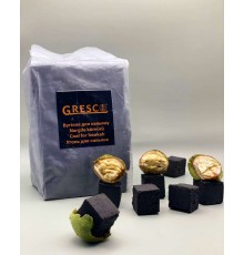 Вугілля горіхове для кальяну Gresco (Греско) (72 Кубики) (1 кг) (Без упаковки)