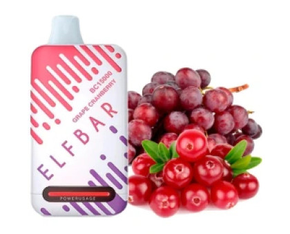 Одноразовая электронная сигарета Elf Bar BC Grape Cranberry (Виноград Клюква) (15000 затяжек)