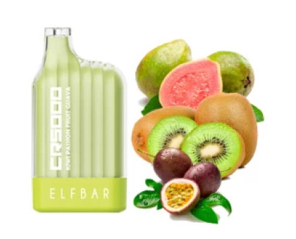 Одноразова електронна сигарета Elf Bar CR Kiwi Passion Fruit Guava (Ківі Маракуя Гуава) (5000 Затяжок)