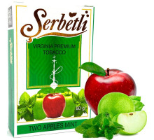 Табак для кальяна Serbetli Two Apples Mint / Два яблока мята 50 грамм(Потекшая пачка / срок годности истек)