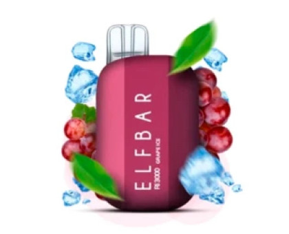Одноразова електронна сигарета Elf Bar Ri Grape Ice (Виноград Лід) (3000 Затяжок)
