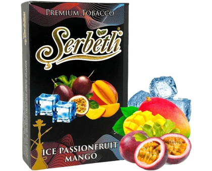Табак для кальяна Serbetli Ice Passion Fruit Mango / Айс Маракуйя Манго 50 грамм(Потекшая пачка / срок годности истек)