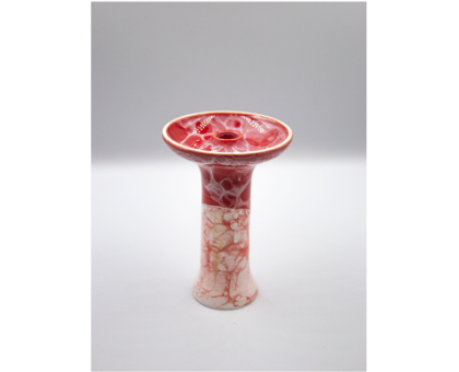 Чаша для кальяна 2×2 Medium Red and White Mramor (Красно-Белый)
