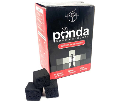 Вугілля кокосове для кальяну Panda Cube XL (Панда Куб XL) (72 Кубики) (1 кг) (В упаковці)
