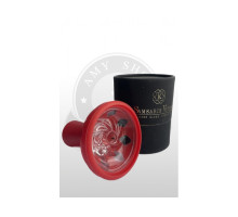 Чаша для кальяну Samsaris Vitria GLASSI H003 силіконова зі склом - Червона
