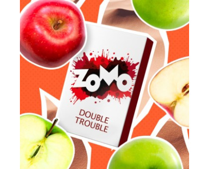 Тютюн для кальяну Zomo(Зомо) Double Trouble / Дабл Трабл (фреш із зеленого та червоного яблука) 50 грам