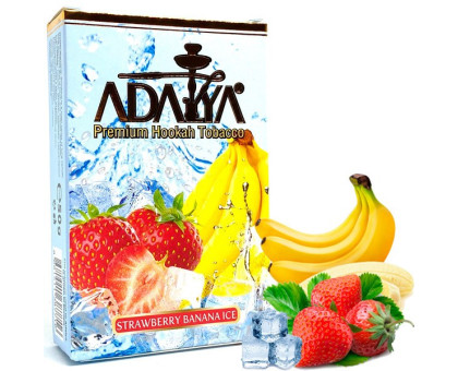 Табак для кальяна Adalya Ice Strawberry Banana / Клубника Банан Лед 50 грамм