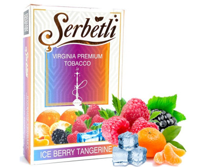 Табак для кальяна Serbetli Ice Berry Tangerine / Ягоды Мандарин Лед 50 грамм