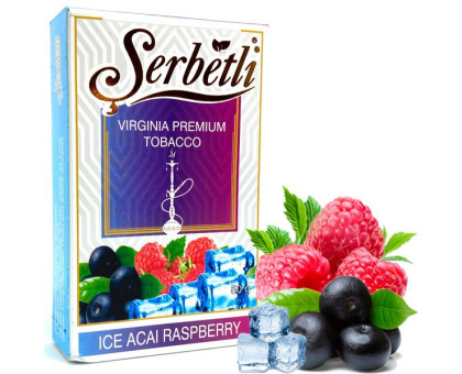 Табак для кальяна Serbetli Ice Acai Raspberry / Малина Асаи Лед 50 грамм