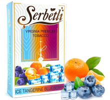 Табак для кальяна Serbetli Ice Tangerine Blueberry / Лед Мандарин Черника 50 грамм(Потекшая пачка)