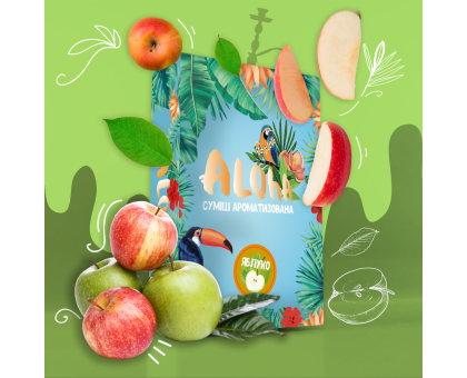 Безнікотинова Суміш Aloha Apple (Алоха Яблуко) 100 грам