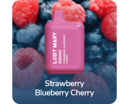 Одноразовая электронная сигарета Lost Mary BM Strawberry Blueberry Cherry (Клубника Черника Вишня) (5000 Затяжек)
