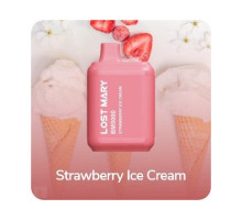 Одноразовая электронная сигарета Lost Mary BM Strawberry Ice Cream (Клубника Мороженое) (5000 Затяжек)