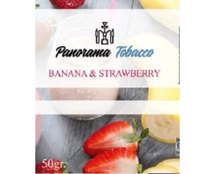 Тютюн для кальяну Panorama Banana Strawberry / Банан полуниця 50 грам