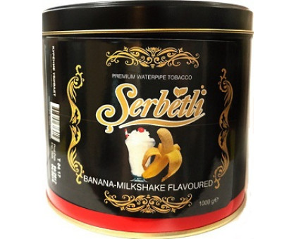 Табак для кальяна Serbetli Banana Milkshake / Бананово молочный коктейль 1 кг