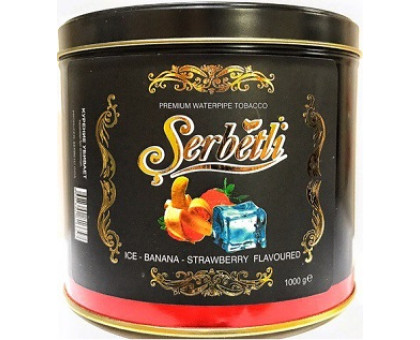 Табак для кальяна Serbetli Ice Banana Strawberry / Ледяной Банан Клубника 1 кг