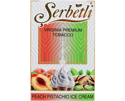 Табак для кальяна Serbetli Peach Pistachio Ice Cream / Персиково фисташковое мороженное 50 грамм
