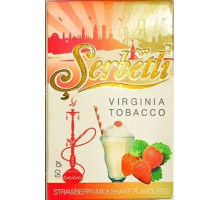 Тютюн для кальяну Serbetli Strawberry Milkshake / Полуничний молочний коктейль 50 грам
