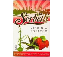 Тютюн для кальяну Serbetli Strawberry Aloe Vera / Полуниця Алое Віра 50 грам