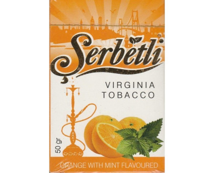 Табак для кальяна Serbetli Orange Mint / Апельсин мята 50 грамм