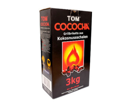 Уголь кокосовый Tom Cococha  Red 1кг (36 шт), Большой кубик