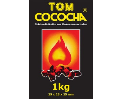Вугілля кокосове Tom Cococha YELLOW 1кг (72 шт), великий кубик