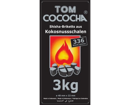 Уголь кокосовый Tom Coco Silver Edition 3 кг (336 шт), малый кубик