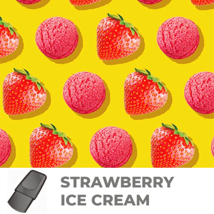 Картридж с жидкостью для устройств Elf Bar RF350/Mate500 Strawberry Icecream (Клубничное Мороженое) 3шт. в упаковке